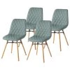 Mørteens Chaises capitonnées Farelas - Tissu Cors: Gris menthe - Lot de 4 -Chaises Soldes 2022 1000282526 210819 09463000504 IMAGE P000000001000282526