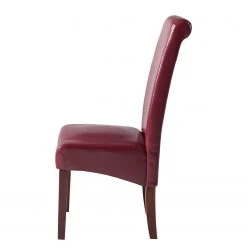 Ars Natura Chaises capitonnées Nello I (lot de 2) - similicuir / Hévéa massif - Marron foncé - Carmin - Lot de 4 -Chaises Soldes 2022 1000283998 210831 13391900049 DETAILS P000000001000283998