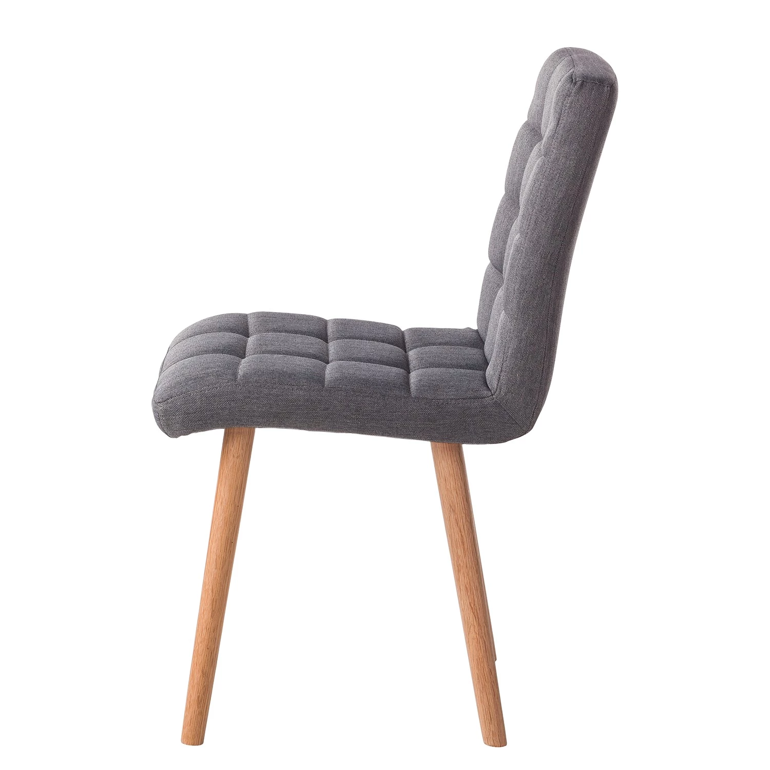Mørteens Chaise capitonnée Doskie I - Tissu Zea: Gris foncé - Lot de 4 7 Mørteens Chaise capitonnée Doskie I - Tissu Zea: Gris foncé - Lot de 4 – Image 5