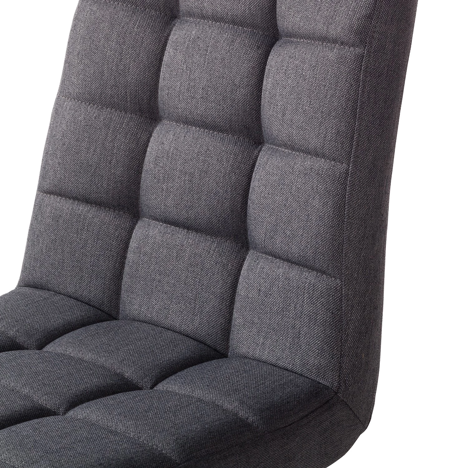 Mørteens Chaise capitonnée Doskie I - Tissu Zea: Gris foncé - Lot de 4 10 Mørteens Chaise capitonnée Doskie I - Tissu Zea: Gris foncé - Lot de 4 – Image 8