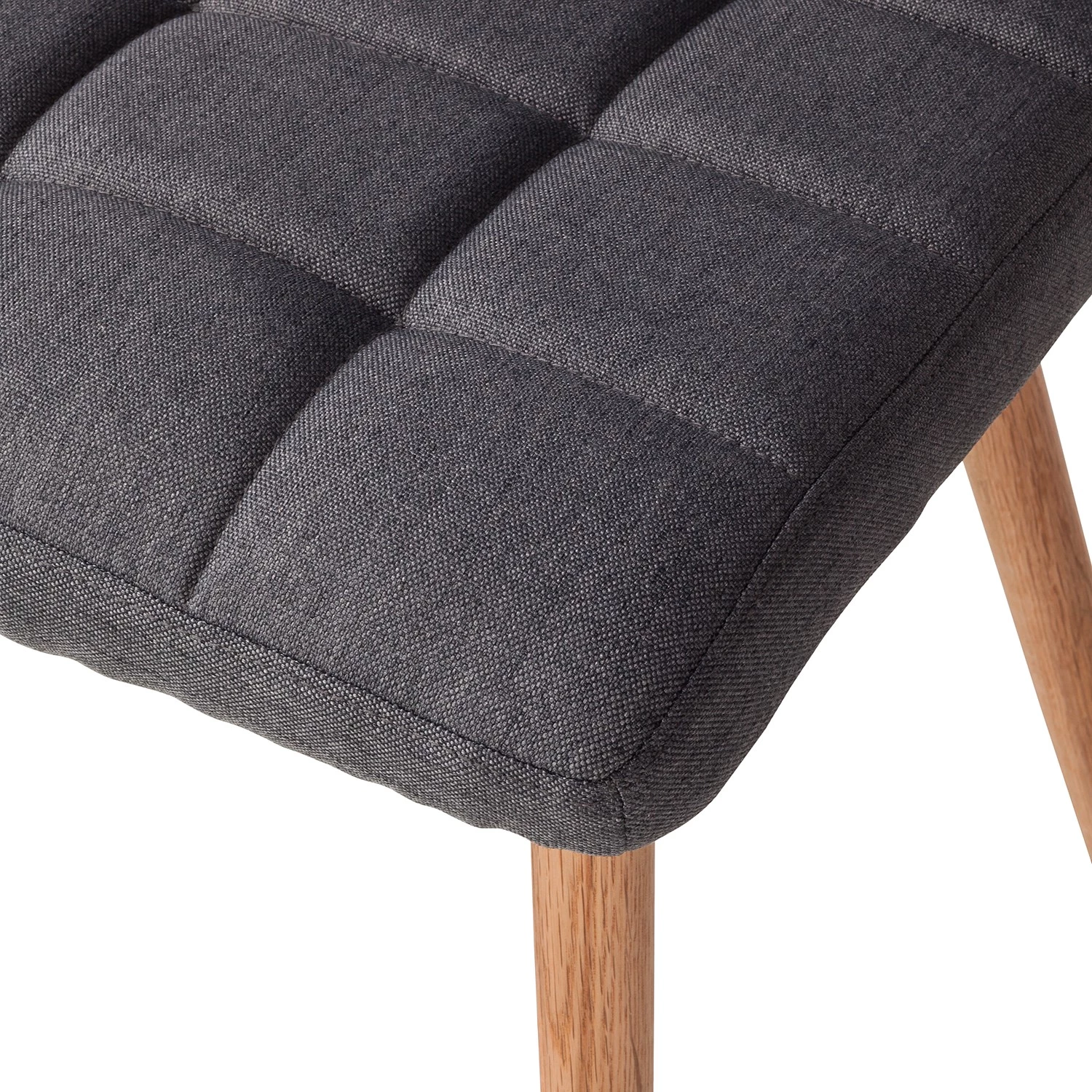 Mørteens Chaise capitonnée Doskie I - Tissu Zea: Gris foncé - Lot de 4 11 Mørteens Chaise capitonnée Doskie I - Tissu Zea: Gris foncé - Lot de 4 – Image 9