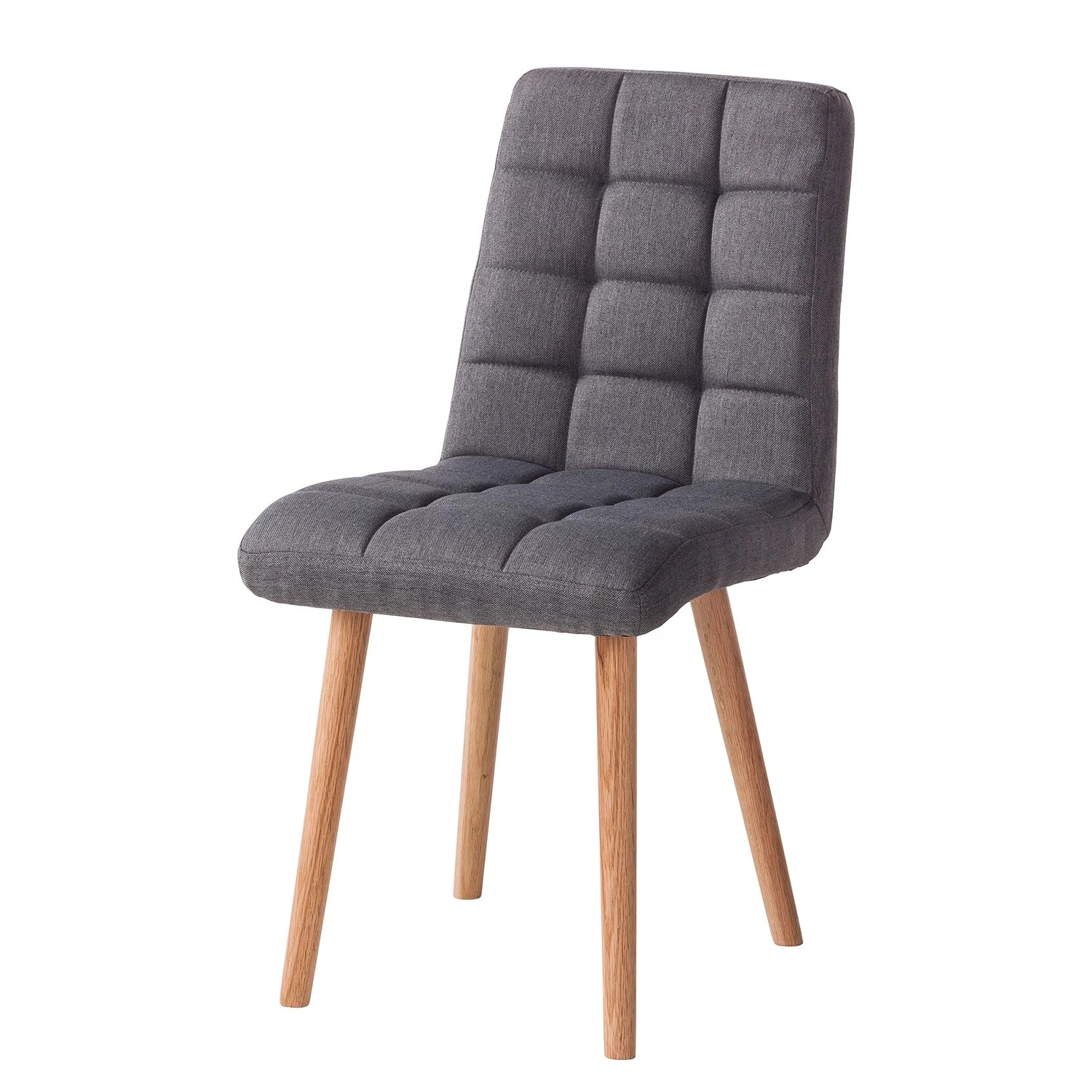 Mørteens Chaise capitonnée Doskie I - Tissu Zea: Gris foncé - Lot de 4 5 Mørteens Chaise capitonnée Doskie I - Tissu Zea: Gris foncé - Lot de 4 – Image 3