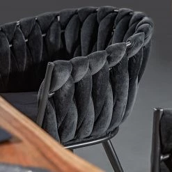 Jack & Alice Chaise à accoudoirs Feltham - Noir -Chaises Soldes 2022 1000284292 210813 06021700015 DETAILS P000000001000284292