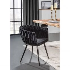Jack & Alice Chaise à accoudoirs Feltham - Noir -Chaises Soldes 2022 1000284292 220318 021 MOOD DETAILS P000000001000284292 mood