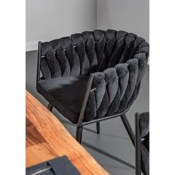 Jack & Alice Chaise à accoudoirs Feltham - Noir -Chaises Soldes 2022 1000284292 220318 022 MOOD DETAILS P000000001000284292 mood
