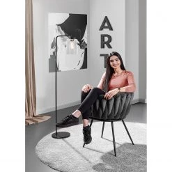 Jack & Alice Chaise à accoudoirs Feltham - Noir -Chaises Soldes 2022 1000284292 220427 029 MOOD DETAILS P000000001000284292 mood