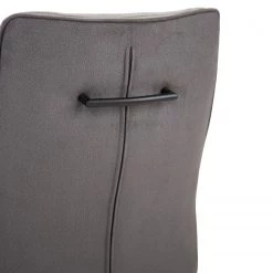 Fredriks Chaises cantilever Altoona (lot de 2) - Tissage à plat / Métal - Gris foncé et gris clair / Noir mat -Chaises Soldes 2022 1000285150 220617 033 DETAILS P000000001000285150