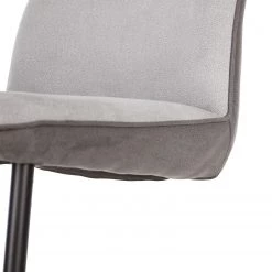Fredriks Chaises cantilever Altoona (lot de 2) - Tissage à plat / Métal - Gris foncé et gris clair / Noir mat -Chaises Soldes 2022 1000285150 220617 037 DETAILS P000000001000285150