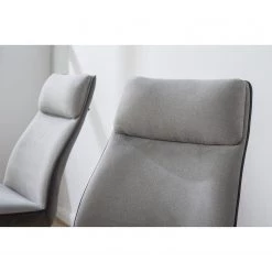 Fredriks Chaises cantilever Altoona (lot de 2) - Tissage à plat / Métal - Gris foncé et gris clair / Noir mat -Chaises Soldes 2022 1000285150 220819 035 DETAILS P000000001000285150