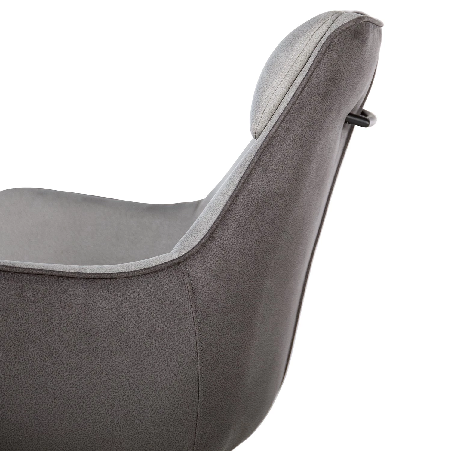 Fredriks Chaise à accoudoirs Altoona - Tissage à plat / Métal - Gris foncé et gris clair / Noir mat 9 Fredriks Chaise à accoudoirs Altoona - Tissage à plat / Métal - Gris foncé et gris clair / Noir mat – Image 7