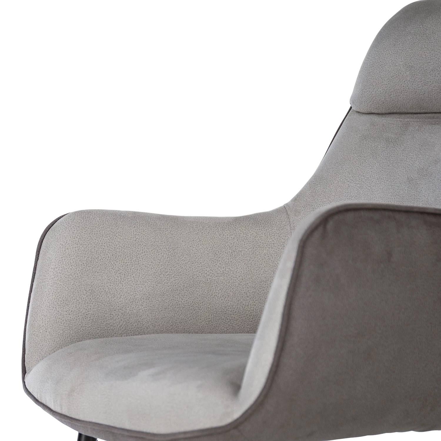 Fredriks Chaise à accoudoirs Altoona - Tissage à plat / Métal - Gris foncé et gris clair / Noir mat 10 Fredriks Chaise à accoudoirs Altoona - Tissage à plat / Métal - Gris foncé et gris clair / Noir mat – Image 8