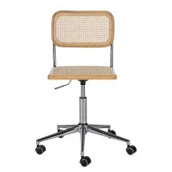 Mørteens Chaise de bureau Ramon - Rotin / Hêtre massif / Acier - Beige / Hêtre / Chrome -Chaises Soldes 2022 1000285156 220524 030 DETAILS P000000001000285156