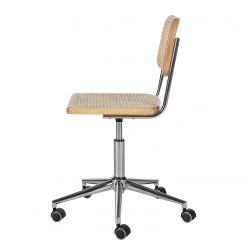 Mørteens Chaise de bureau Ramon - Rotin / Hêtre massif / Acier - Beige / Hêtre / Chrome -Chaises Soldes 2022 1000285156 220524 035 DETAILS P000000001000285156