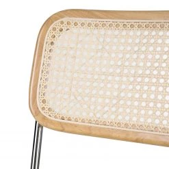 Mørteens Chaise de bureau Ramon - Rotin / Hêtre massif / Acier - Beige / Hêtre / Chrome -Chaises Soldes 2022 1000285156 220524 050 DETAILS P000000001000285156