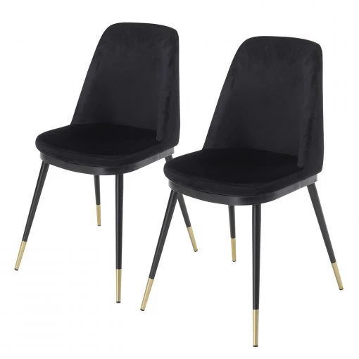 Jack & Alice Chaises Siama (lot de 2) - Noir -Chaises Soldes 2022 1000285332 220719 010 IMAGE P000000001000285332