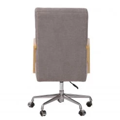 Mørteens Fauteuil de bureau Capel - Tissu / Chêne massif / Métal - Brun gris / Chêne clair / Argenté -Chaises Soldes 2022 1000288168 220610 045 DETAILS P000000001000288168
