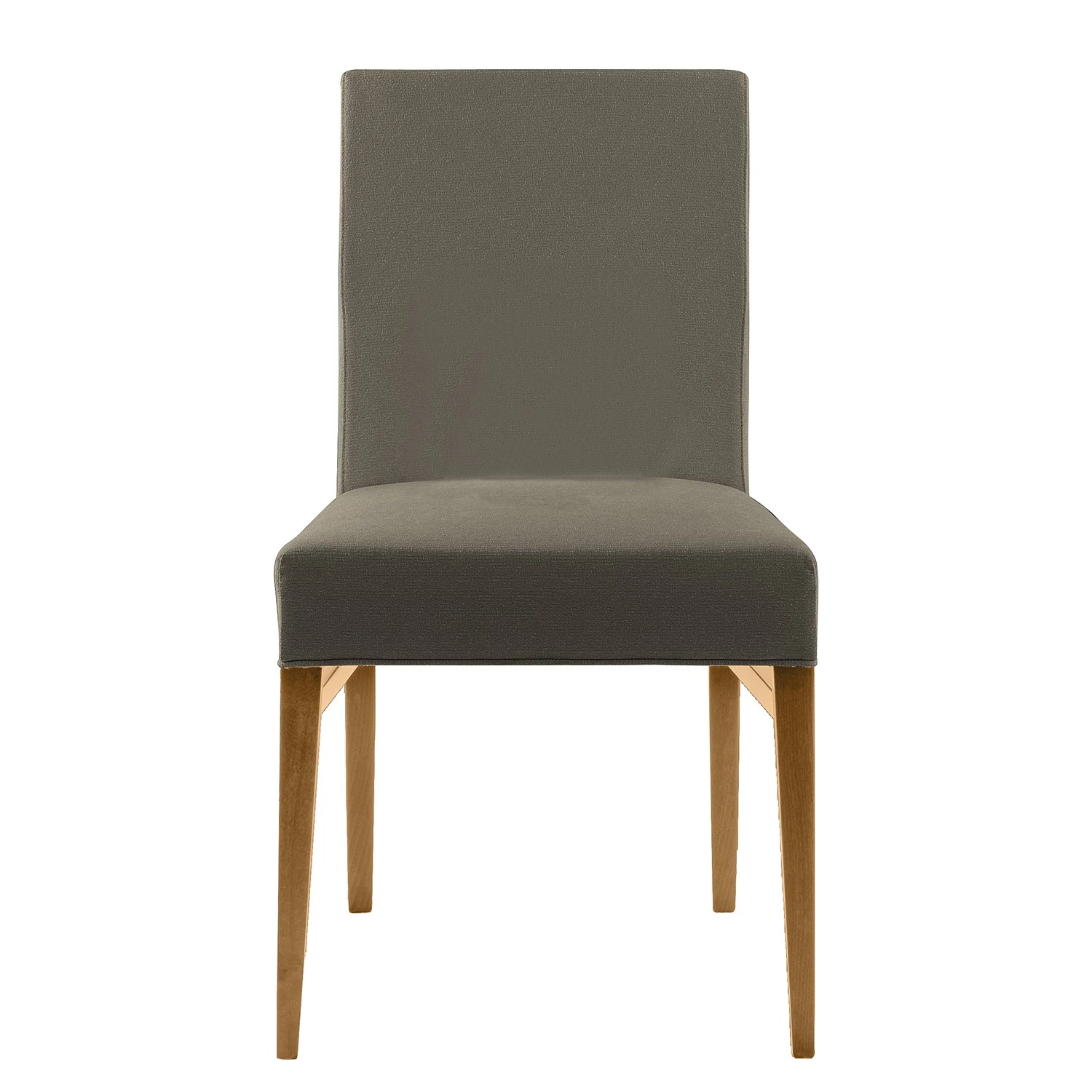 Red Living Chaises capitonnées Camillas (lot de 2) - Gris sable mat 5 Red Living Chaises capitonnées Camillas (lot de 2) - Gris sable mat – Image 3