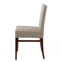 Red Living Chaise capitonnée Camillas II (lot de 2) - Tissu structuré / Hêtre massif- Beige / Imitation noyer -Chaises Soldes 2022 1000299011 211019 11163800071 DETAILS P000000001000299011