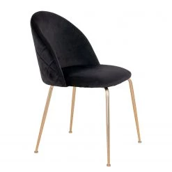Red Living Chaises capitonnées Maxou I (lot de 2) - Velours / Acier - Noir -Chaises Soldes 2022 1000299419 211012 13445500170 DETAILS P000000001000299419