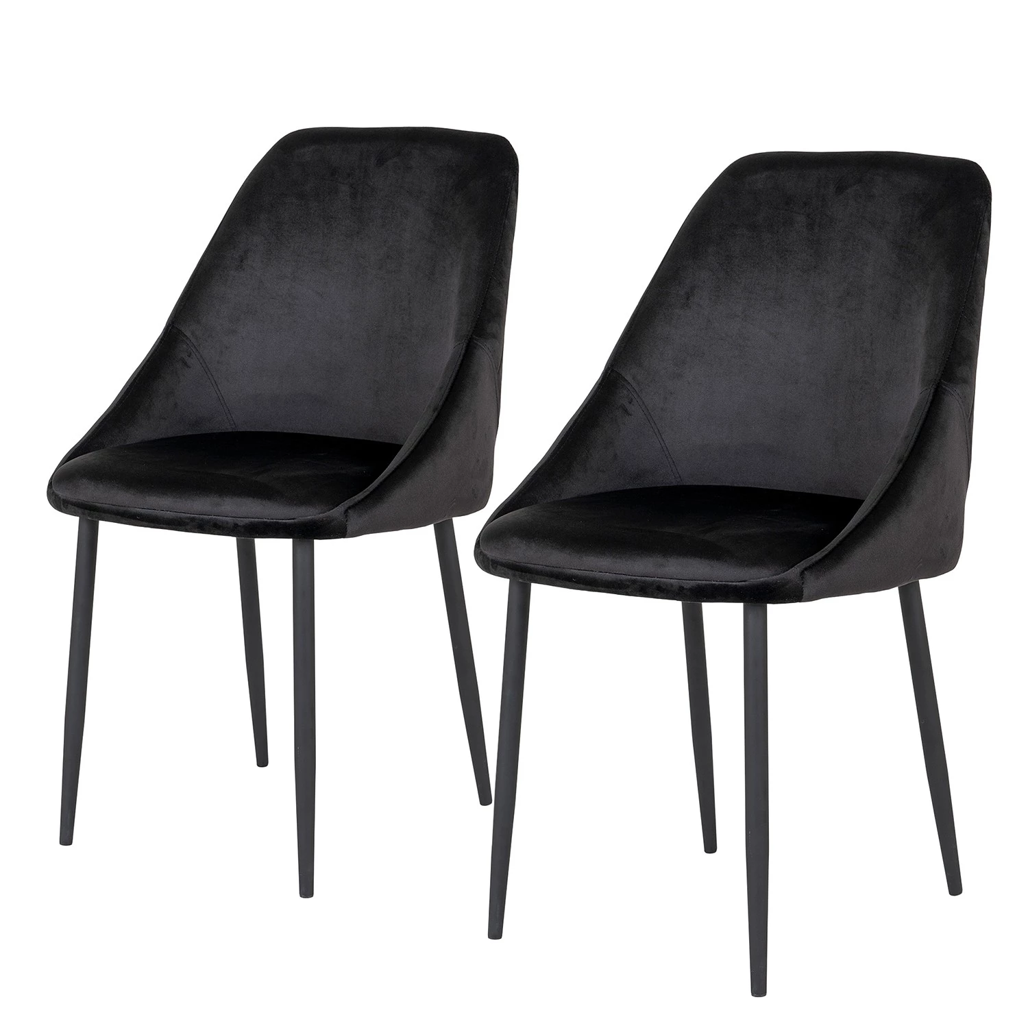 Red Living Chaises capitonnées Halley II (lot de 2) - Noir 3 Red Living Chaises capitonnées Halley II (lot de 2) - Noir