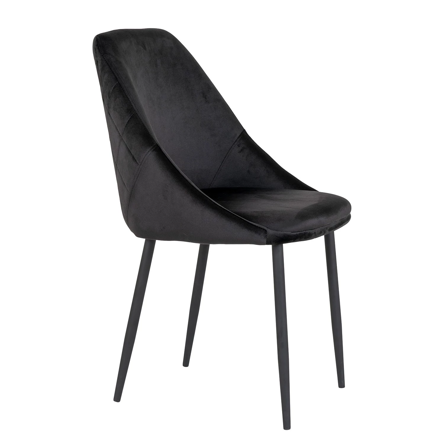 Red Living Chaises capitonnées Halley II (lot de 2) - Noir 6 Red Living Chaises capitonnées Halley II (lot de 2) - Noir – Image 4