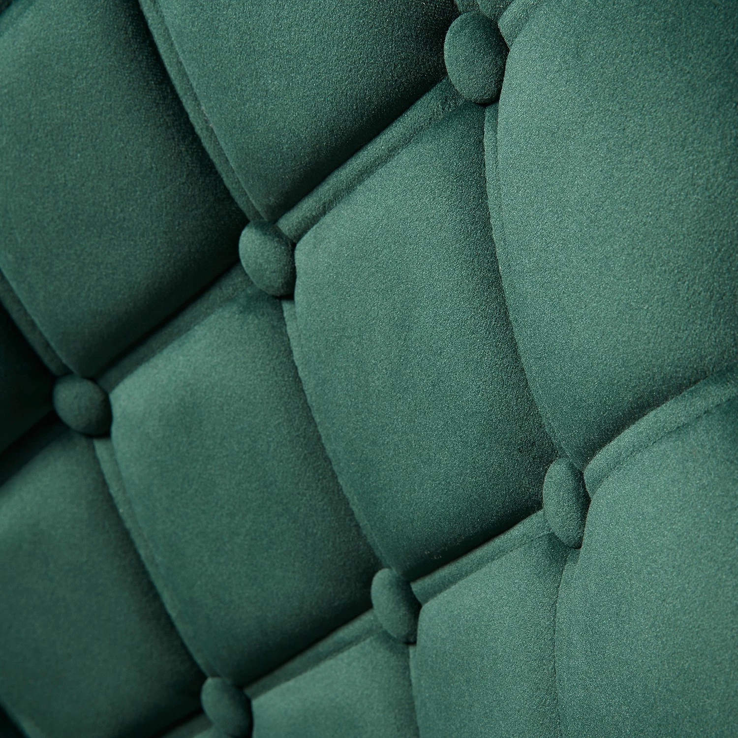 Red Living Chaises capitonnées Kaman (lot de 2) - Velours / Fer - Vert foncé / Noir 5 Red Living Chaises capitonnées Kaman (lot de 2) - Velours / Fer - Vert foncé / Noir – Image 3