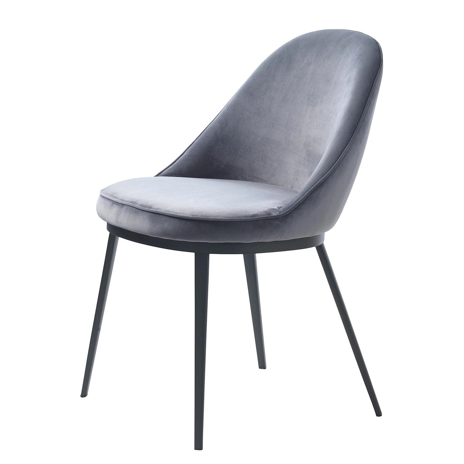 Red Living Chaise Cheia II - Velours / Fer - Gris clair / Noir 3 Red Living Chaise Cheia II - Velours / Fer - Gris clair / Noir