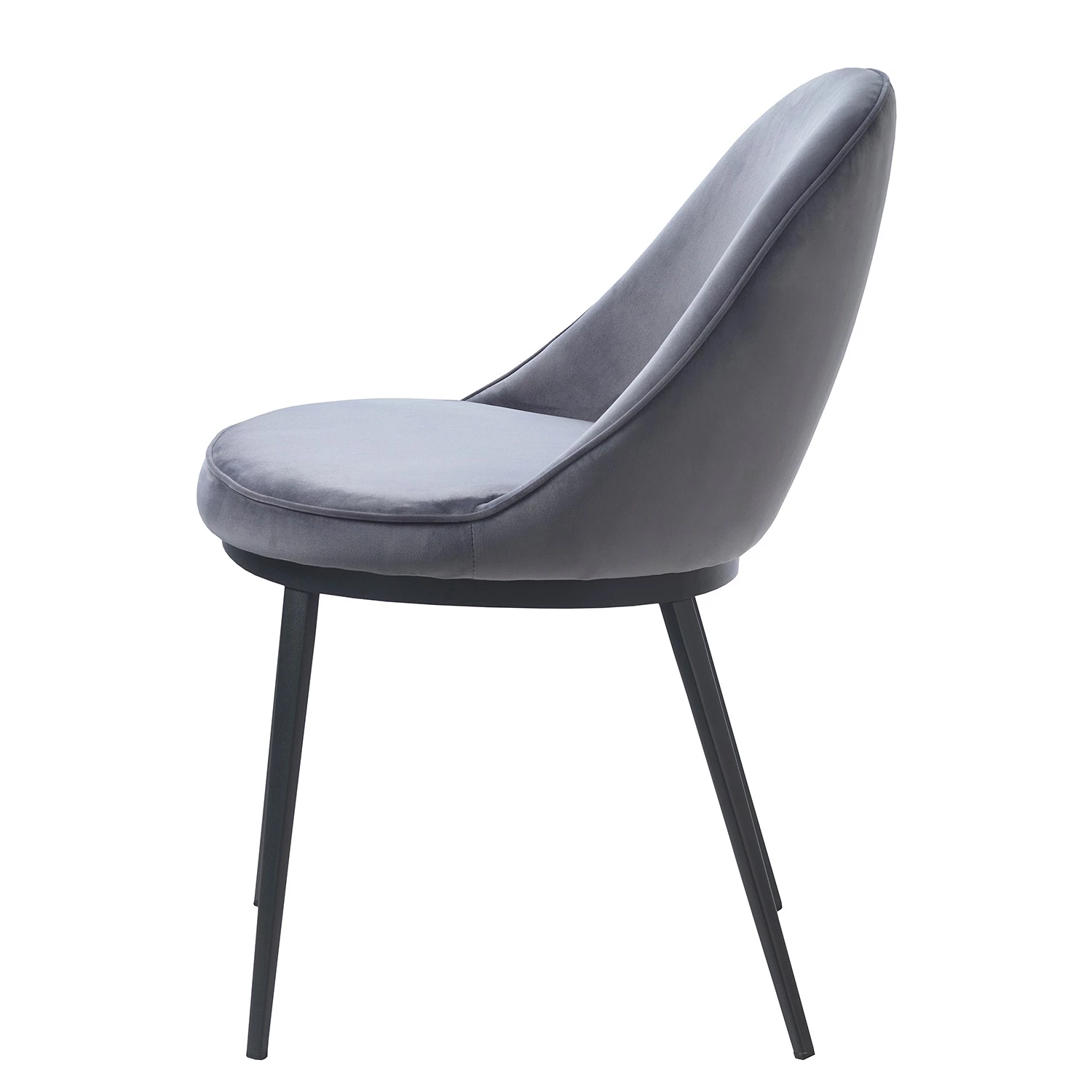 Red Living Chaise Cheia II - Velours / Fer - Gris clair / Noir 5 Red Living Chaise Cheia II - Velours / Fer - Gris clair / Noir – Image 3