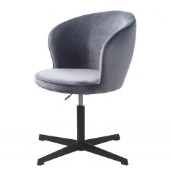 Red Living Chaise pivotante Cheia II - Velours / Fer - Gris / Noir