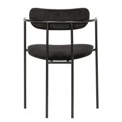 Red Living Chaises à accoudoirs Lineas (lot de 2) - Velours / Acier - Noir -Chaises Soldes 2022 1000303870 211105 13105600171 DETAILS P000000001000303870