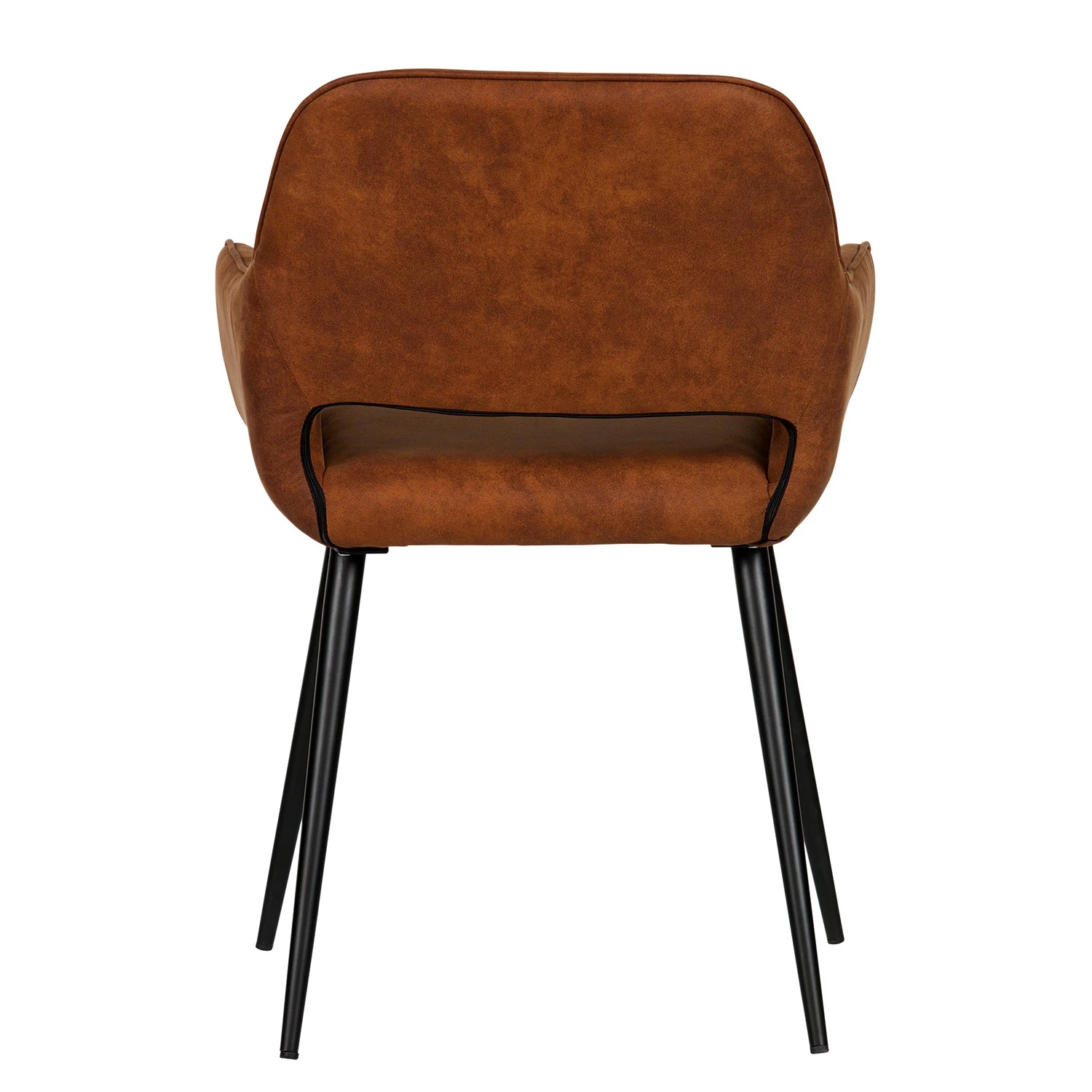 Red Living Chaises à accoudoirs Avril II (lot de 2) - Microfibre / Acier - Marron vintage / Noir 7 Red Living Chaises à accoudoirs Avril II (lot de 2) - Microfibre / Acier - Marron vintage / Noir – Image 5