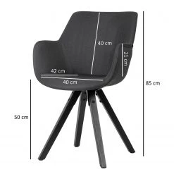 Loftscape Chaises à accoudoirs Newport II (2) - Noir -Chaises Soldes 2022 1000303910 211103 121516000597 SKETCH DETAILS P000000001000303910 sketch