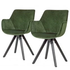 Loftscape Chaises Ă accoudoirs Newport III (2) - Vert olive - Noir