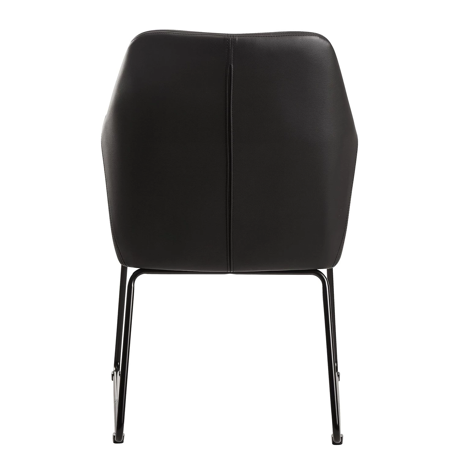 Loftscape Chaise à accoudoirs Fradou III - Imitation cuir / Fer - Noir 7 Loftscape Chaise à accoudoirs Fradou III - Imitation cuir / Fer - Noir – Image 5