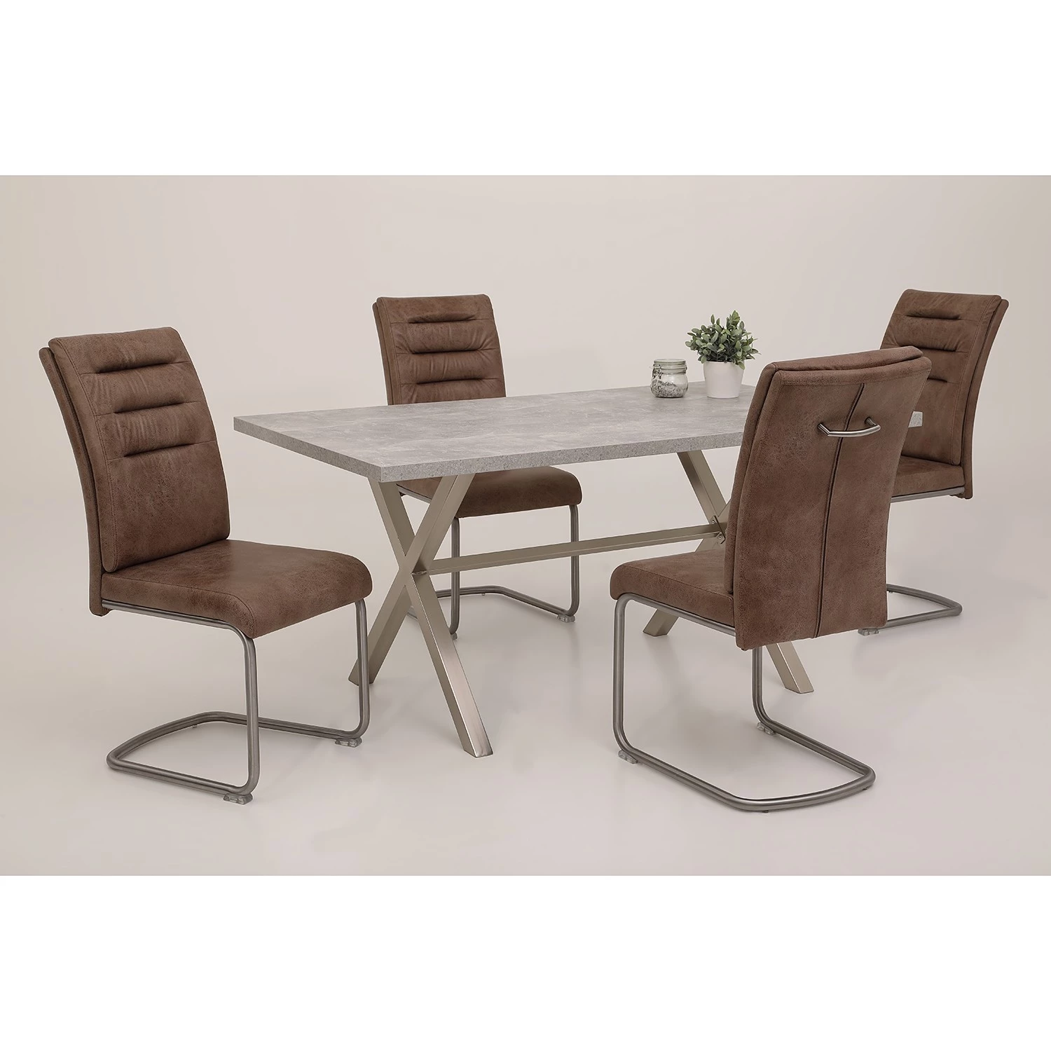 Loftscape Chaise cantilever Witney - Marron vintage - Lot de 2 4 Loftscape Chaise cantilever Witney - Marron vintage - Lot de 2 – Image 2