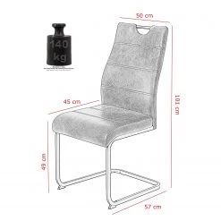 Loftscape Chaise cantilever Ellendale - Marron vintage - Lot de 2 -Chaises Soldes 2022 1000309946 211117 17082600662 SKETCH DETAILS P000000001000309946 sketch