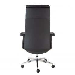 Fredriks Chaise de bureau Weld - Cuir véritable / Plaqué noyer / Métal - Noir / noyer / Aluminium -Chaises Soldes 2022 1000310647 220826 033 DETAILS P000000001000310647