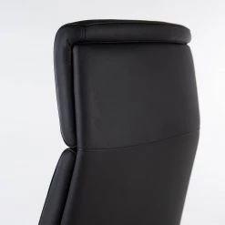 Fredriks Chaise de bureau Weld - Cuir véritable / Plaqué noyer / Métal - Noir / noyer / Aluminium -Chaises Soldes 2022 1000310647 220826 035 DETAILS P000000001000310647