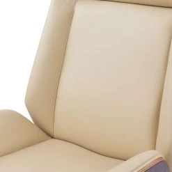 Fredriks Chaise de bureau Zuma - Cuir véritable / Plaqué noyer / Métal - Crème / Noyer / Aluminium -Chaises Soldes 2022 1000310662 220509 080 DETAILS P000000001000310662