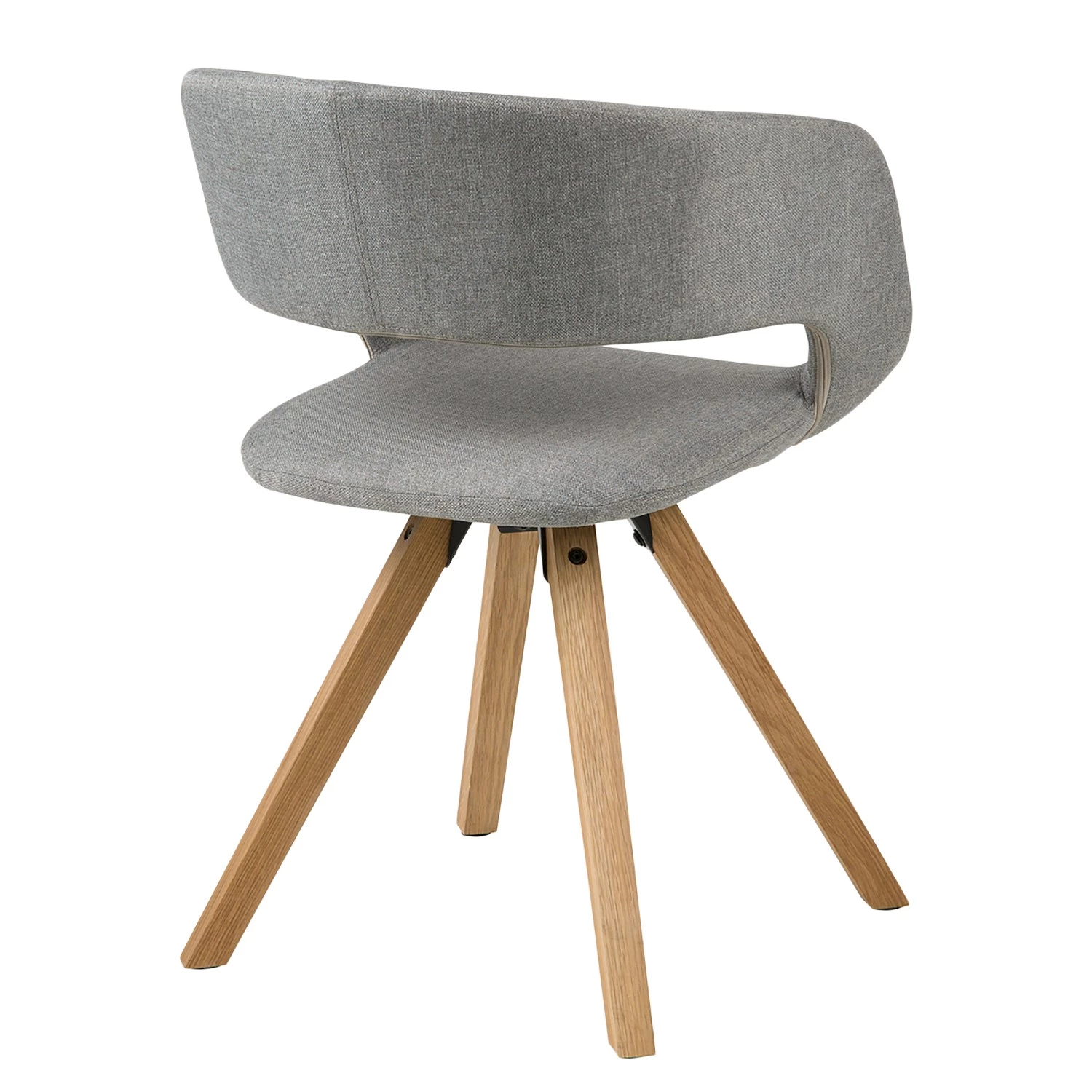 Mørteens Chaise à accoudoirs Buggio - Tissu / Hévéa massif - Tissu Cors: Granite - Lot de 2 8 Mørteens Chaise à accoudoirs Buggio - Tissu / Hévéa massif - Tissu Cors: Granite - Lot de 2 – Image 6