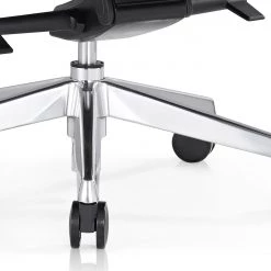 Fredriks Chaise de bureau Lavaur - Imitation cuir / Aluminium - Noir / Argenté -Chaises Soldes 2022 1000312403 211130 131604000056 DETAILS P000000001000312403