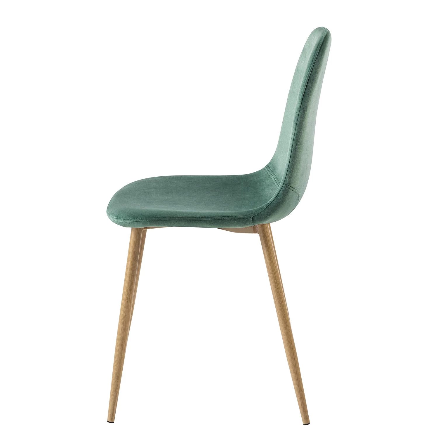 Jack & Alice Chaise capitonnée Iskmo VIII - Velours / Metall - Imitation chêne - Vert menthe - Lot de 4 8 Jack & Alice Chaise capitonnée Iskmo VIII - Velours / Metall - Imitation chêne - Vert menthe - Lot de 4 – Image 6