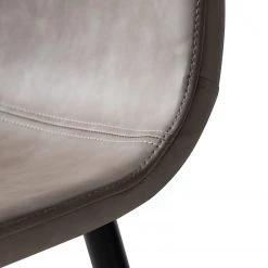 Mørteens Chaise capitonnée Iskmo VII - Imitation cuir / Métal - Noir - Taupe - Lot de 4 -Chaises Soldes 2022 1000312597 211210 09245800189 DETAILS P000000001000312597