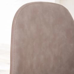 Mørteens Chaise capitonnée Iskmo VII - Imitation cuir / Métal - Noir - Taupe - Lot de 4 -Chaises Soldes 2022 1000312597 211210 09245800195 DETAILS P000000001000312597