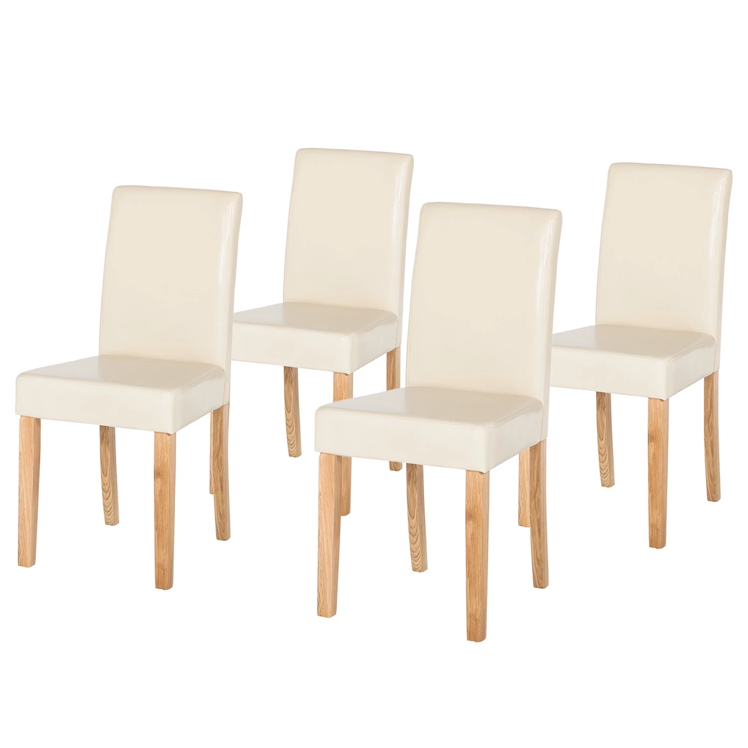 Ars Natura Chaise capitonnée Nella I - Beige - Lot de 4 3 Ars Natura Chaise capitonnée Nella I - Beige - Lot de 4