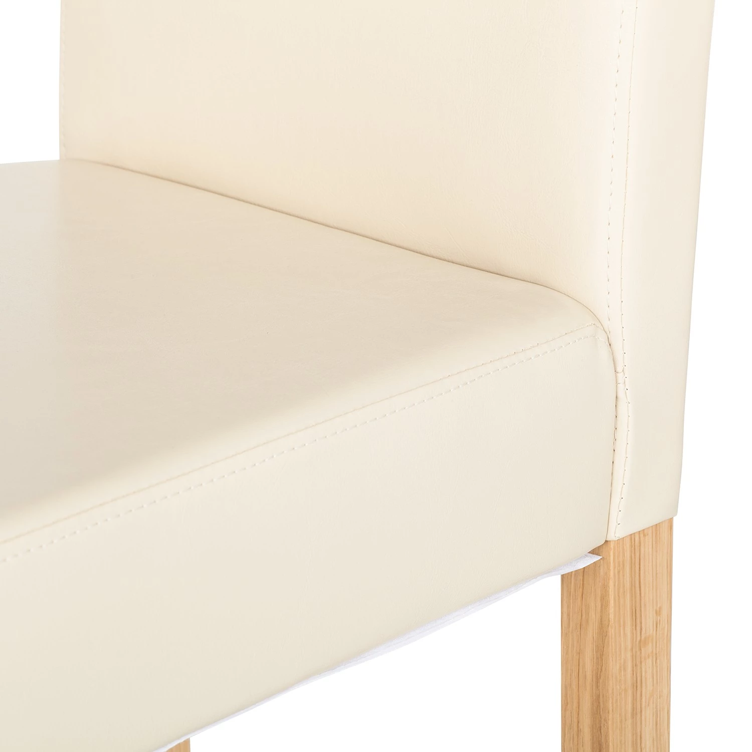 Ars Natura Chaise capitonnée Nella I - Beige - Lot de 4 11 Ars Natura Chaise capitonnée Nella I - Beige - Lot de 4 – Image 9