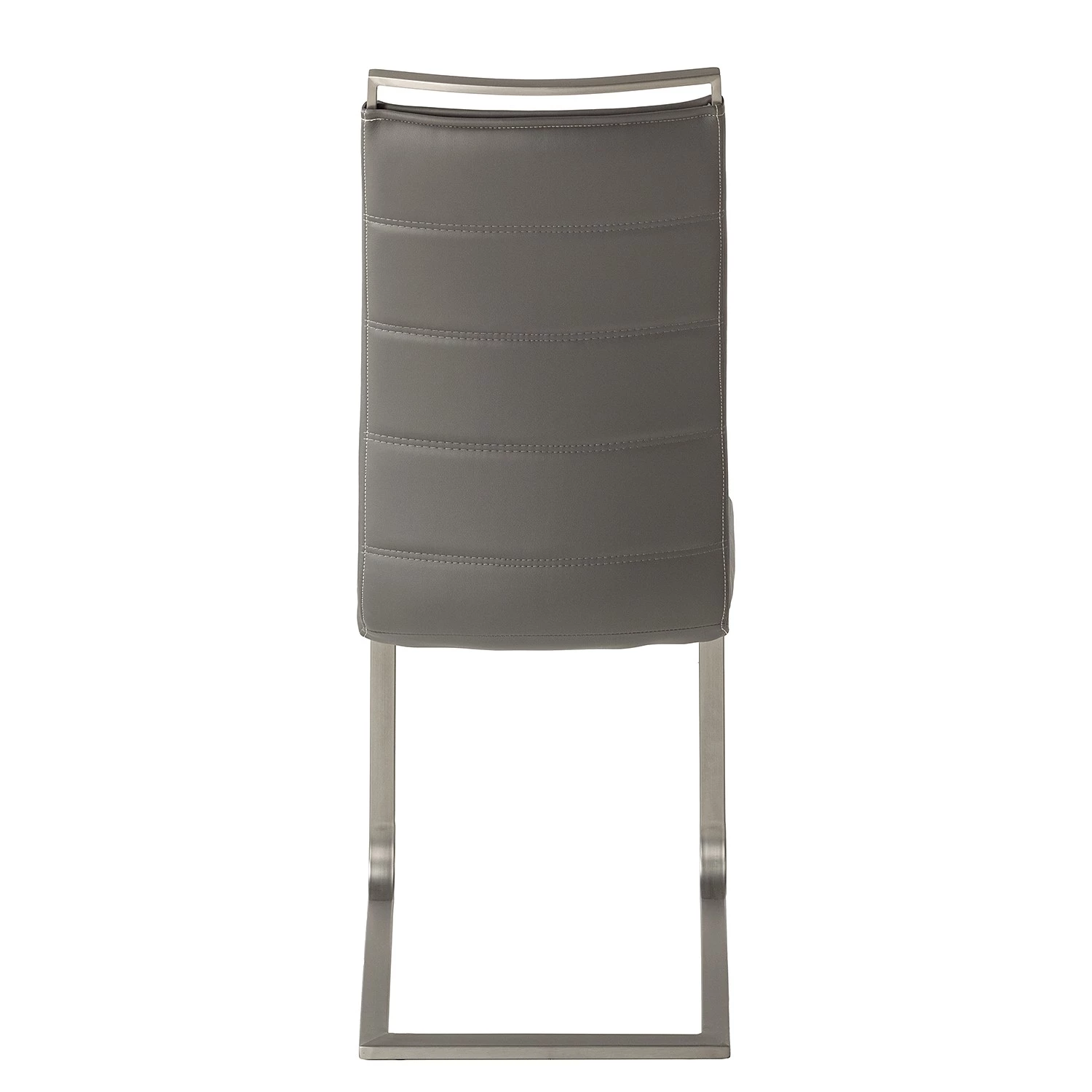 Fredriks Chaise cantilever Lezuza - Cuir synthétique Leja: Gris - Lot de 4 7 Fredriks Chaise cantilever Lezuza - Cuir synthétique Leja: Gris - Lot de 4 – Image 5