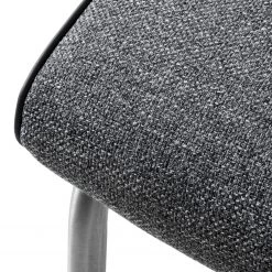 Fredriks Chaise cantilever Abenra - Tissu structuré / Acier - Acier inoxydable - Gris - Lot de 4 -Chaises Soldes 2022 1000313233 211209 14223300145 DETAILS P000000001000313233