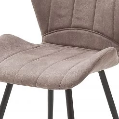 Loftscape Chaises Liena - Microfibre / Métal - Noir - Sable vintage - Lot de 4 -Chaises Soldes 2022 1000313389 211209 14223000060 DETAILS P000000001000313389