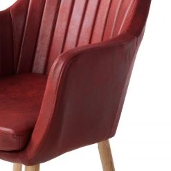 Mørteens Chaise à accoudoirs Leedy IV - Imitation cuir / Chêne massif - Rouge cerise - Lot de 2 18 Mørteens Chaise à accoudoirs Leedy IV - Imitation cuir / Chêne massif - Rouge cerise - Lot de 2 -Chaises Soldes 2022 1000313396 211208 12180400089 DETAILS P000000001000313396